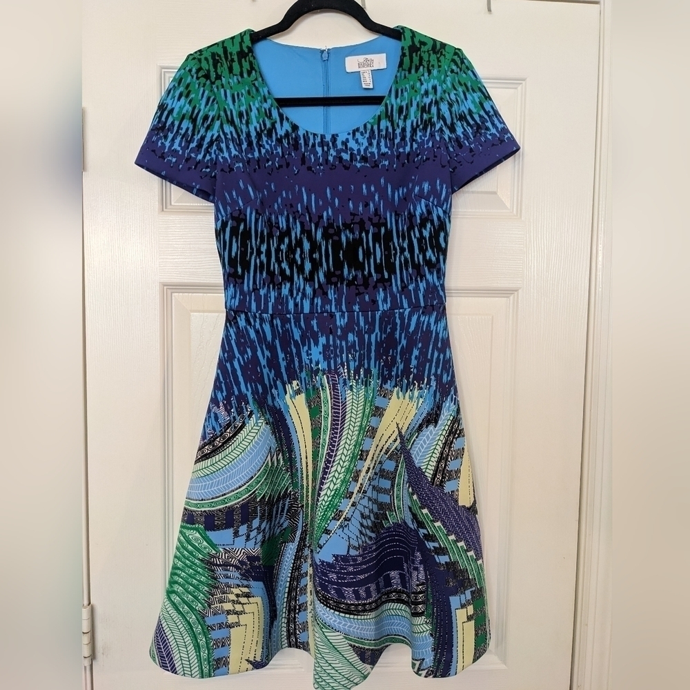 BELLE by BADGLEY MISCHKA Short Sleeve Fit and Flare Dress